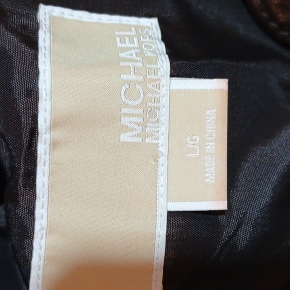 Michael Kors Dark Brown Leather Vest. Sz. Large - Picture 6 of 8